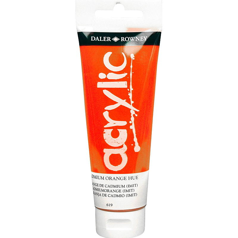 Dealer & Rowney akrylmaling 120 ml, cad orange