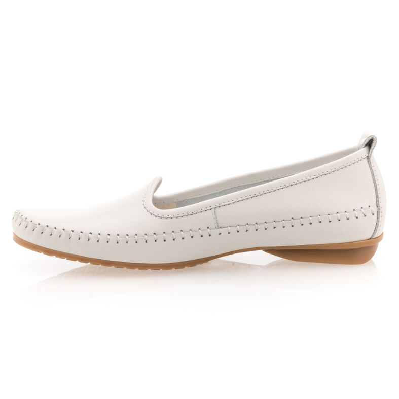 Mocasines/zapatos náuticos blancos para mujer