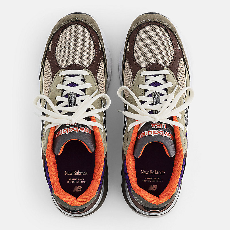 Ανδρικά Παπούτσια MADE in USA 990v3 - Ανοιχτό Καφέ με Μπλε