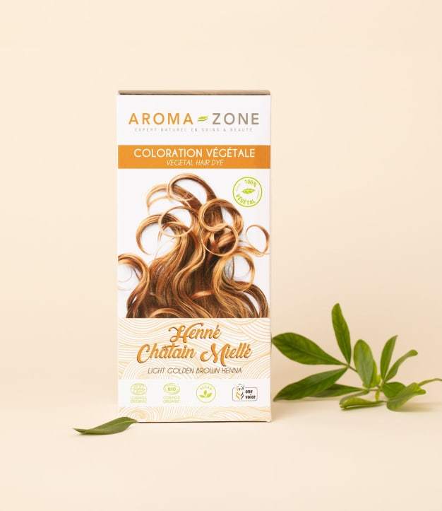 Henna orgánica color miel marrón - Tinte para el cabello de origen vegetal