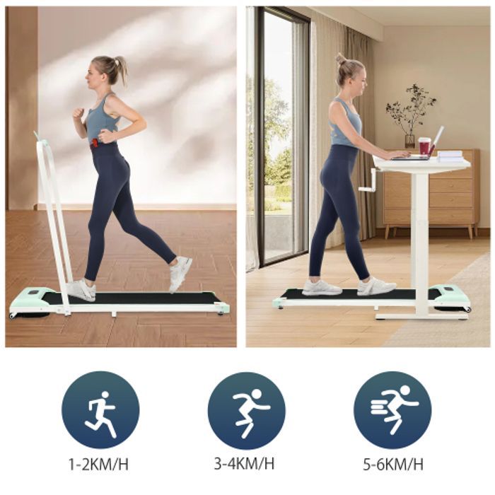 Laufband – MUVOE – Klappbares Modell – Geschwindigkeit bis zu 6 km/h – Leichtgewicht 22 kg – Kompaktes Design