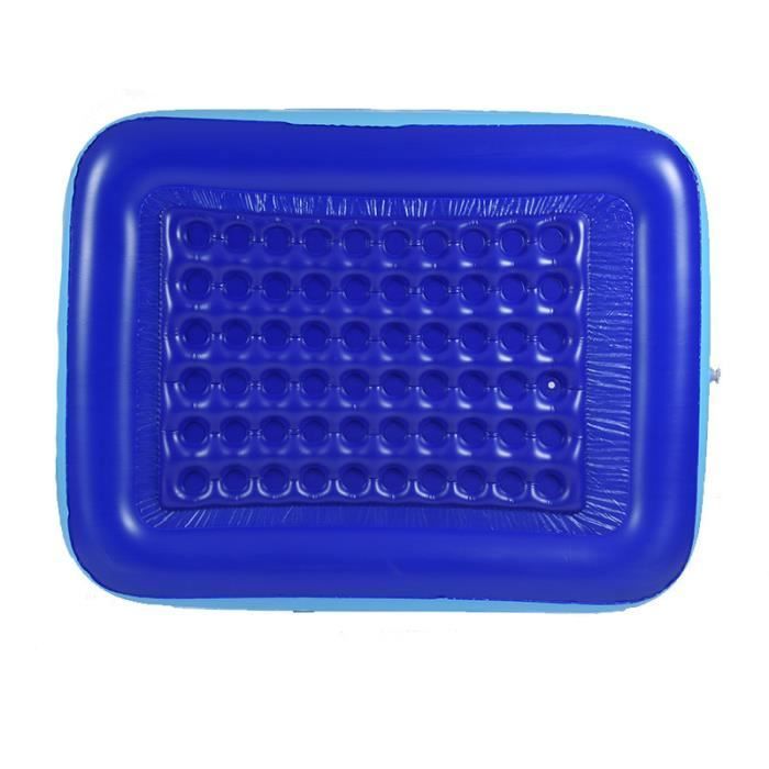 Piscines Gonflables, Piscine Rectangulaire Enfants,Matériau PVC,3 couches de valve de gonflage indépendante 147x105x50 cm