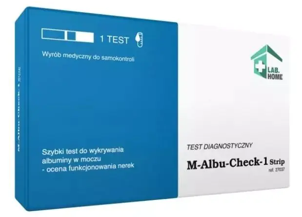 LabHome M-Albu-Check-1 Strip, Szybki test do wykrywania albuminy w moczu