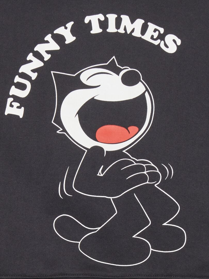 Sudadera con capucha 'Felix el Gato' - NEGRA