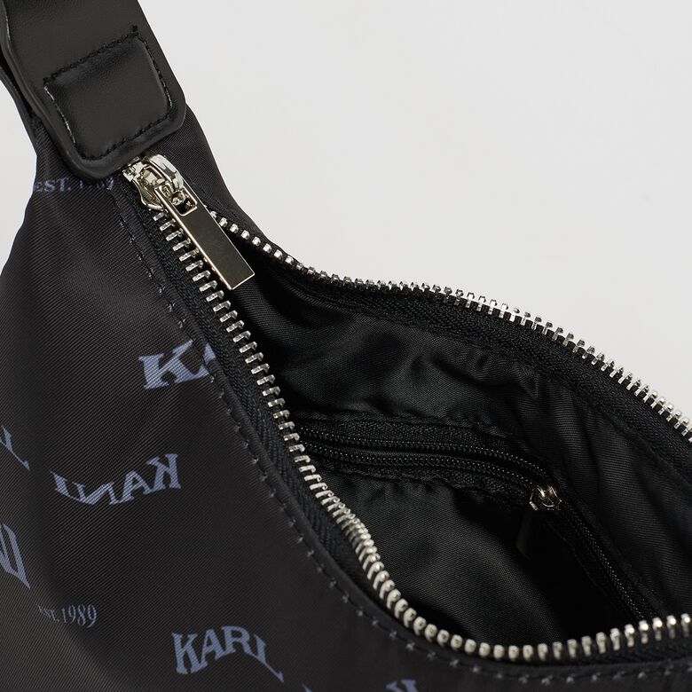 Bolso de hombro con estampado integral estilo retro ondulado