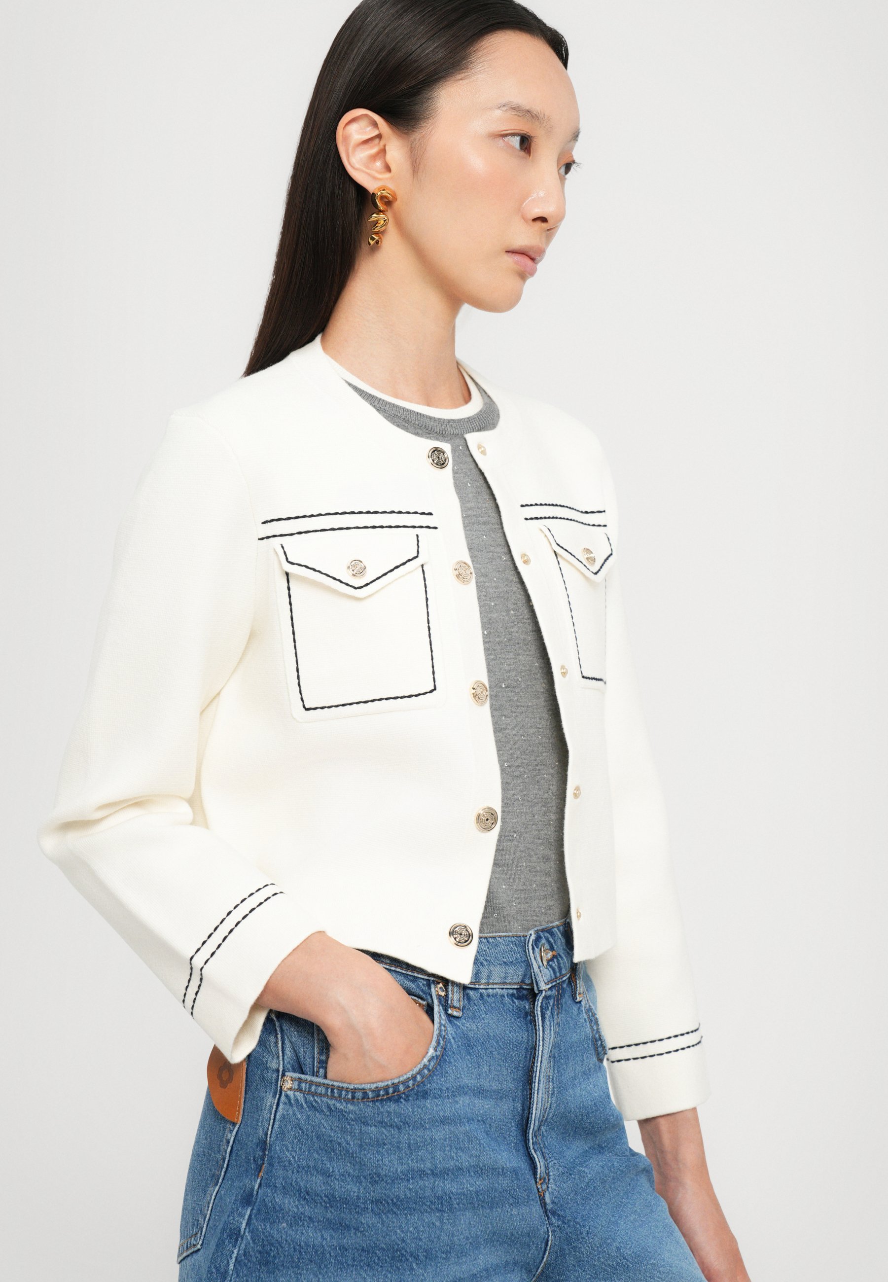 Maje MOUSSAILLON - Blazer - ecru