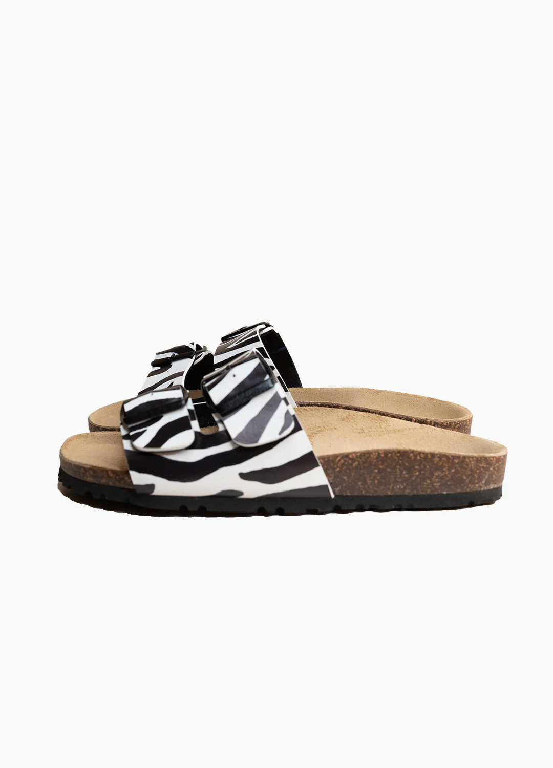 Kurkensandaal met zebraprint