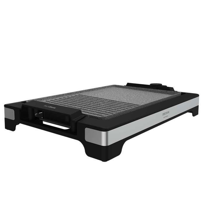 Cecotec Tasty&Grill 2000 Electric Plancha Grill in Stainless Steel with MixStone Finish. 2000W, Adjustable Thermostat