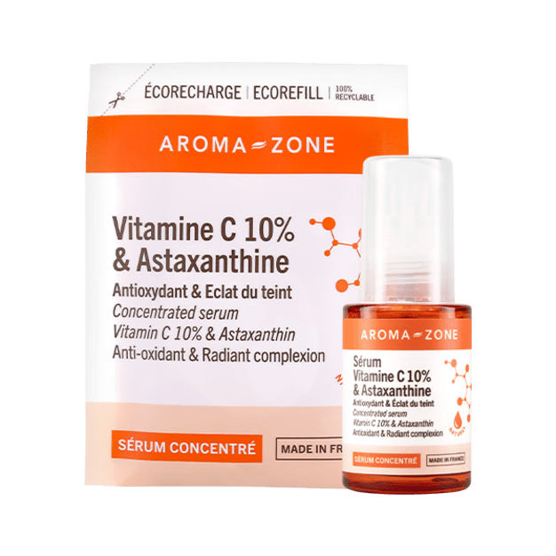 Sérum concentré Vitamine C 10% & Astaxanthine 30ml • Eco-recharge