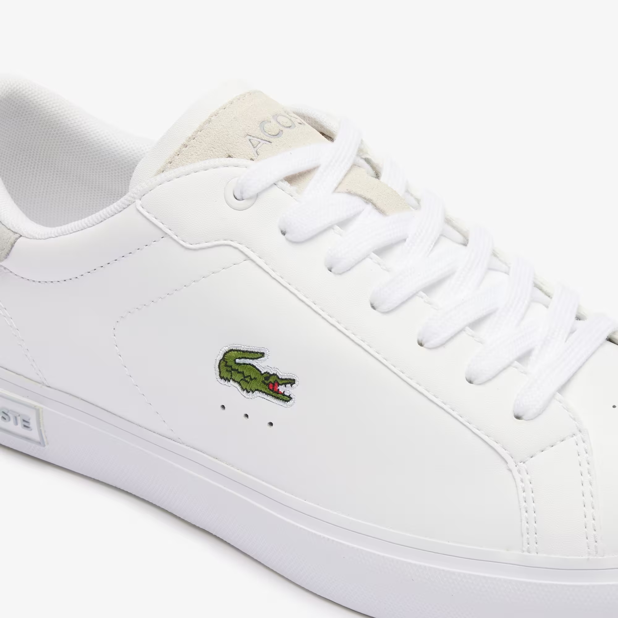 Men's Powercourt Logo Tongue Leather Sneakers