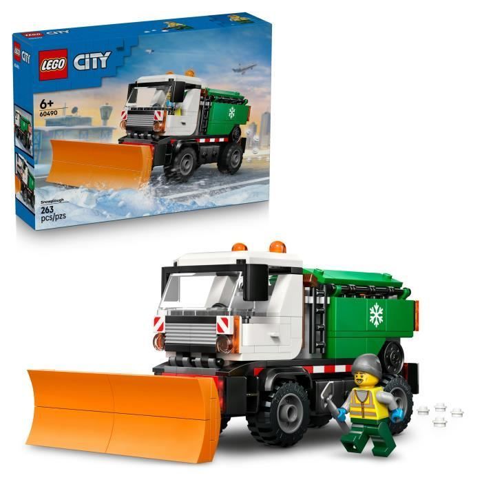 LEGO City 60490 Snowplow - Construction Toy for Ages 6+ - Gift for Boys or Girls
