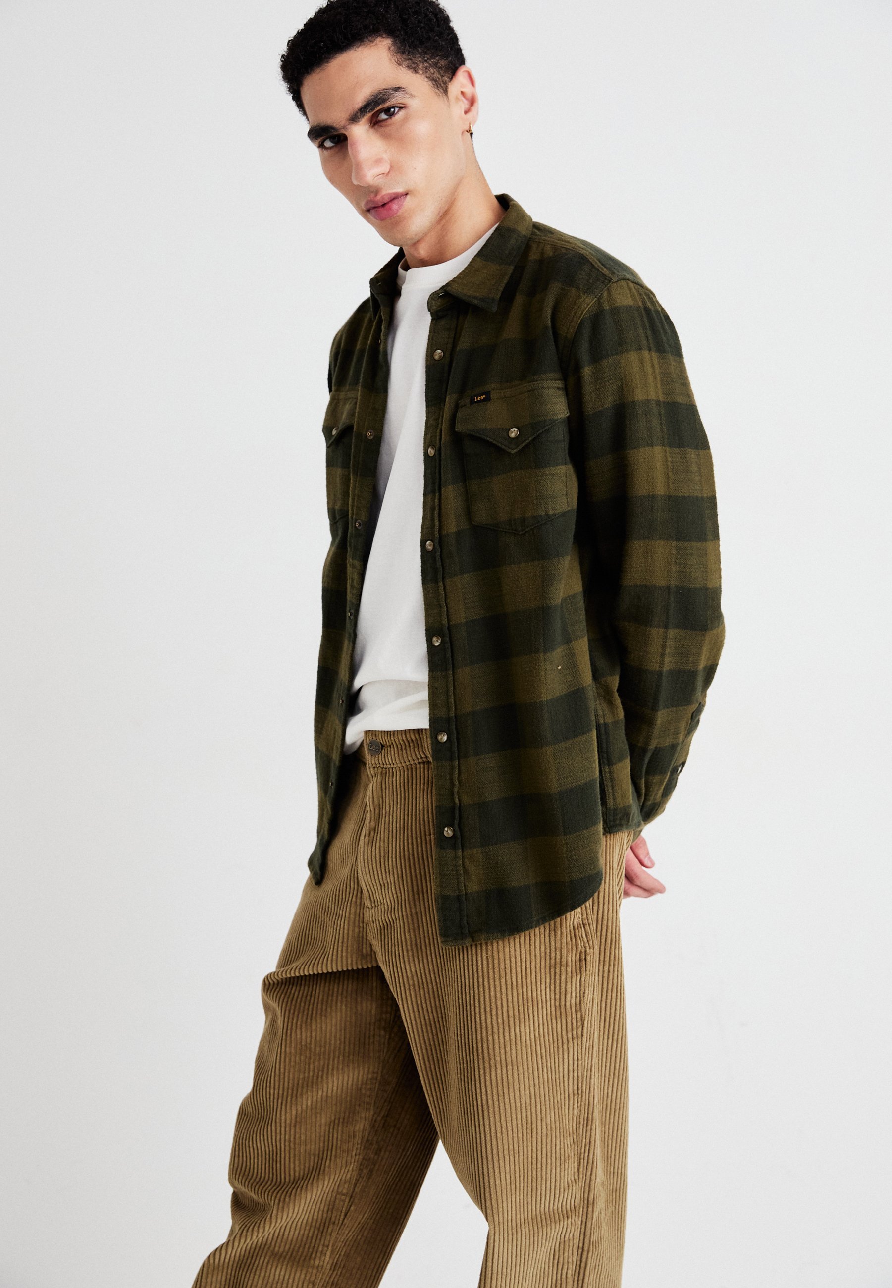 Lee LOOSE WORKWEAR - Pantaloni - kaki scuro