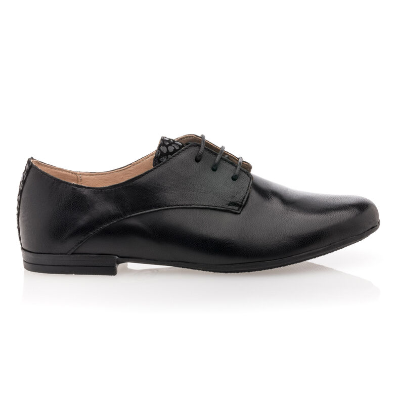 Zwarte veterschoenen voor dames / Derbyschoenen