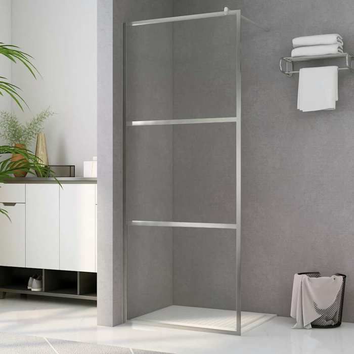 vidaXL Walk-in Shower Enclosure Shower Cabin Shower Partition Bathroom Home Interior ESG Clear Glass 146635