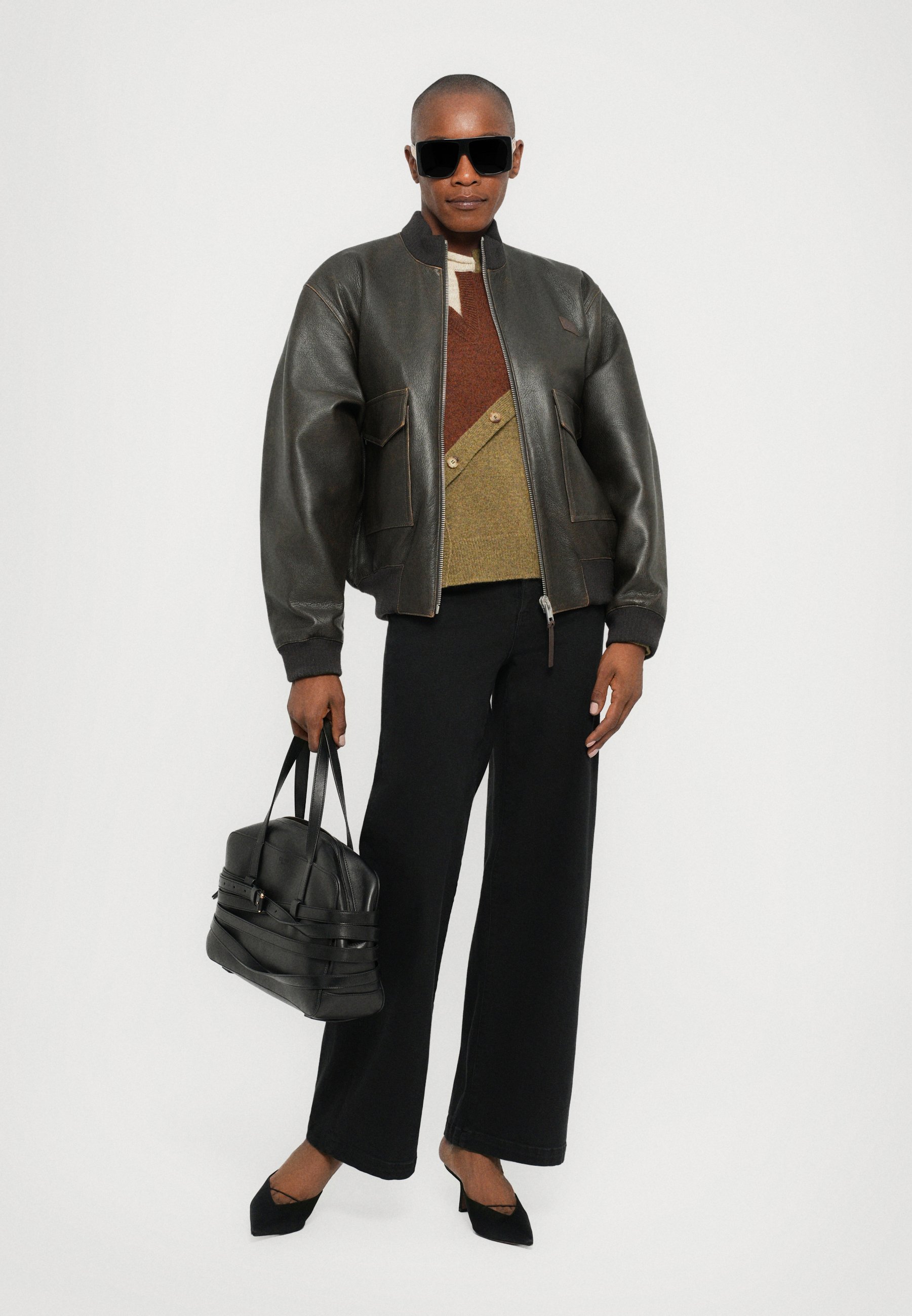 MOSCHINO Giacca in pelle - marrone