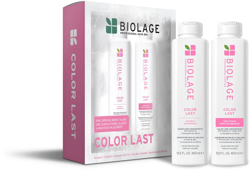 Kit de presente Biolage Essentials ColorLast para cabelos com coloração.