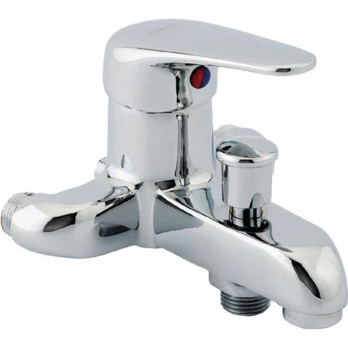 Bath/shower mixer tap with special 110 mm center distances - Plumbing - Grey - Metal lever