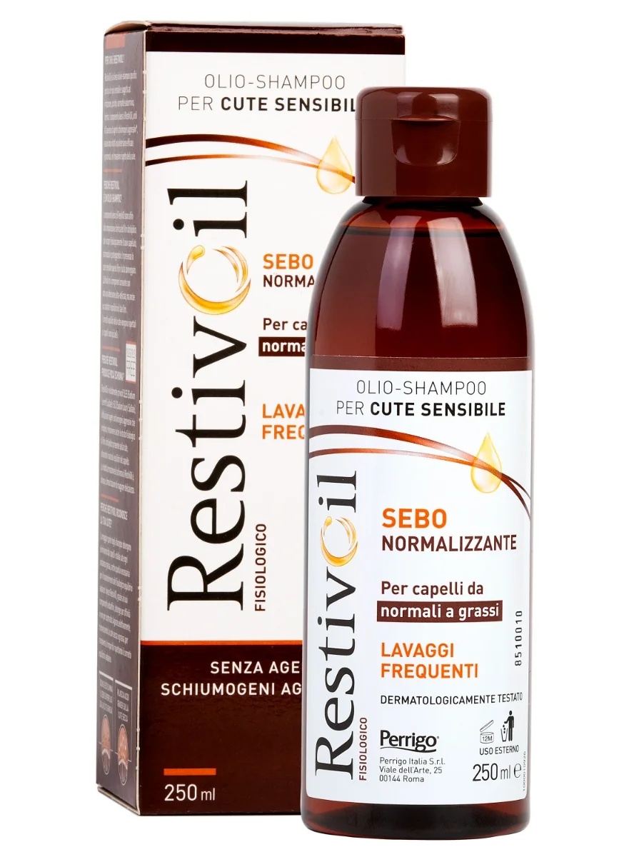 RESTIVOIL Shampoing à l'huile physiologique Restivoil pour normaliser le sébum 250 ml Lavages fréquents
