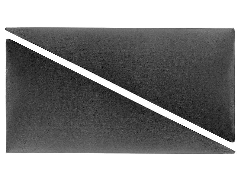 Komplet paneli tapicerowanych trójkątnych L 30x15 cm 2 szt. czarnych