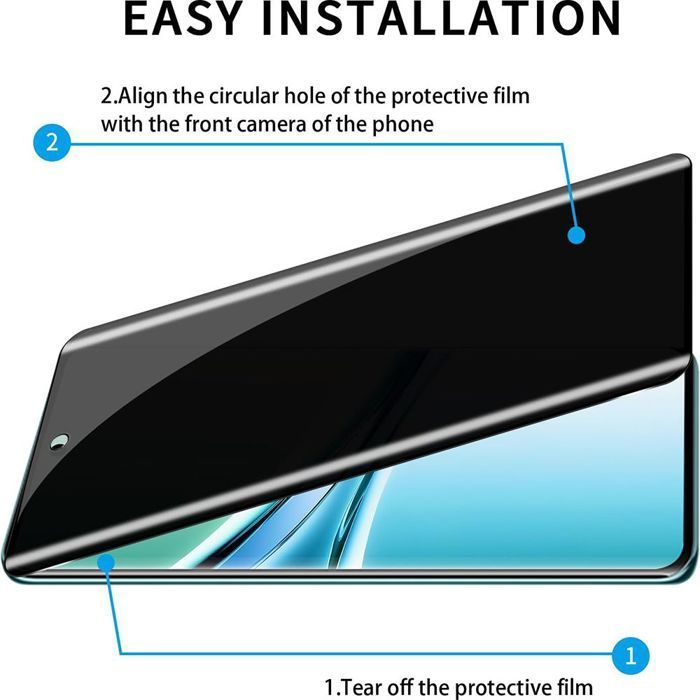 2x Verre Trempé Anti-Espion pour Xiaomi Redmi Note 15 5G/4G, Protection d'écran Anti-Rayures 9H