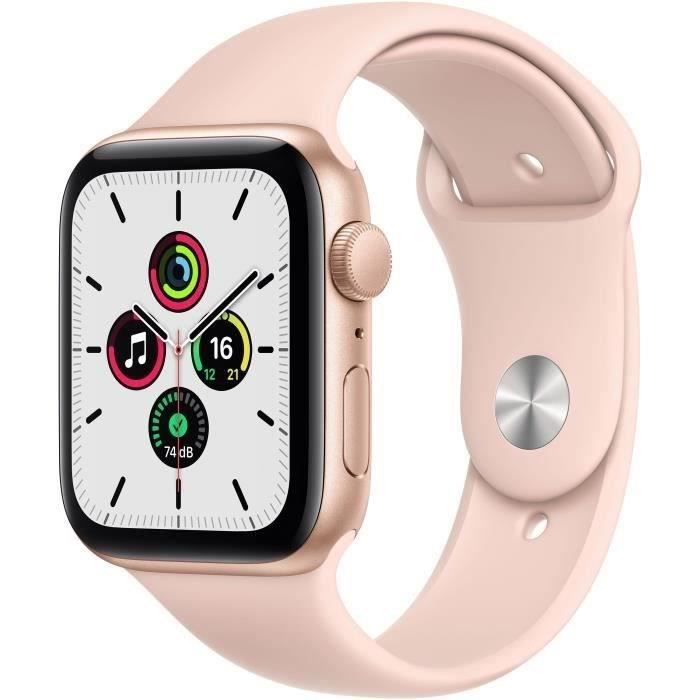 Apple Watch SE GPS - 44mm Gold Aluminum Case - Rose Gold Band (2020) - Refurbished - Excellent Condition