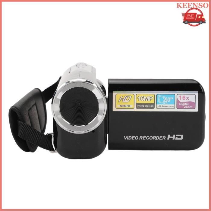 Videocámara de 16 MP y 1080p con zoom digital 6x para viajes.