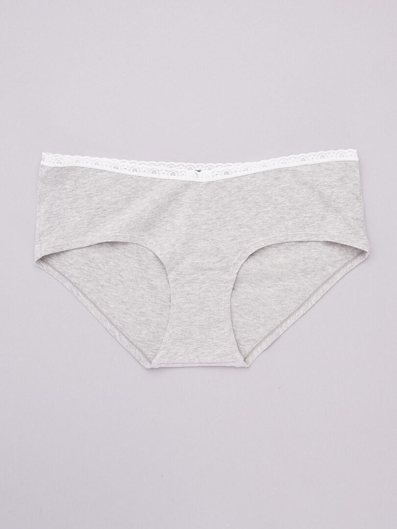 Conjunto de 3 calcinhas de maternidade - brancas