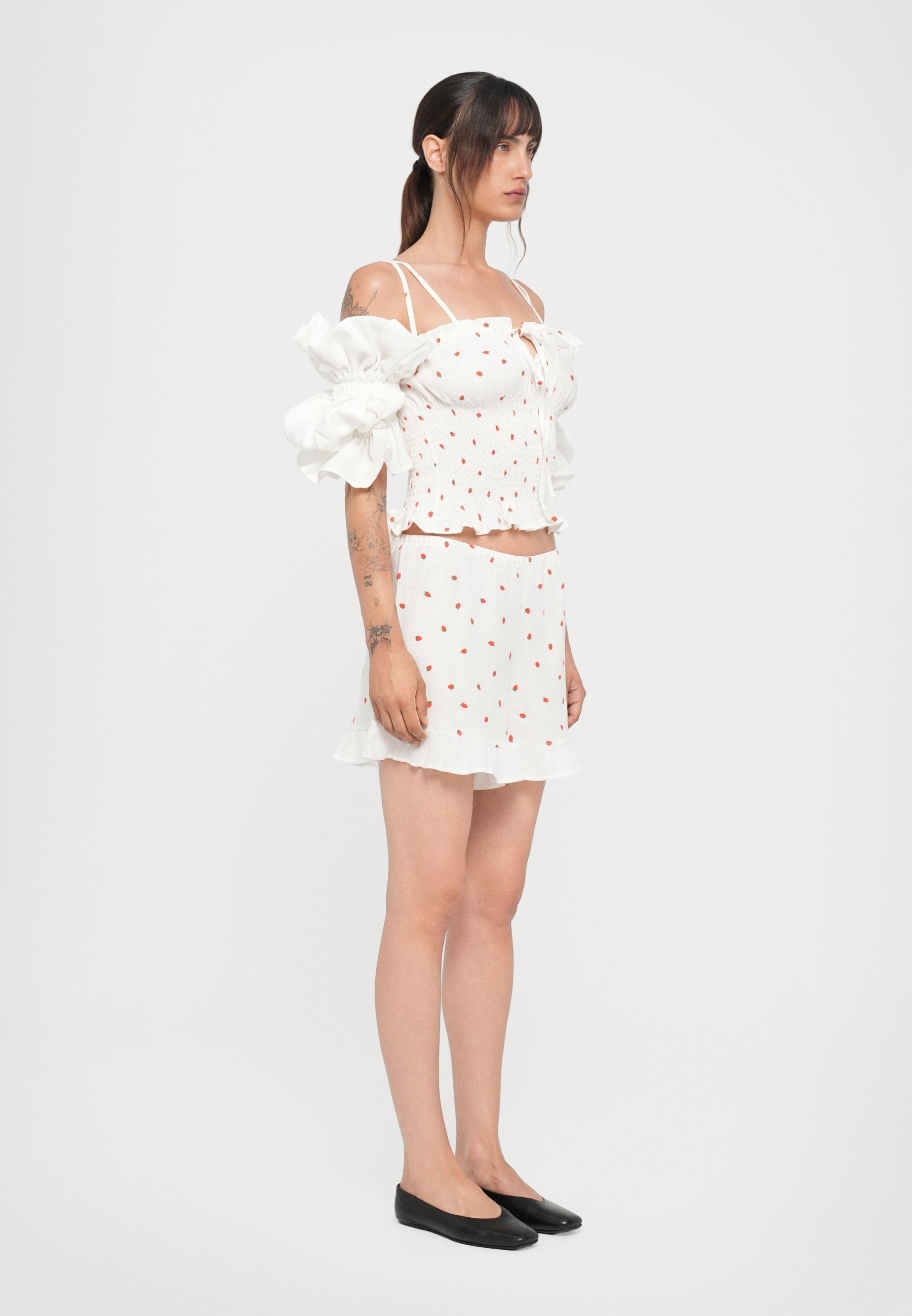 Haut Sleeper ARLE STRAWBERRIES - blanc cassé