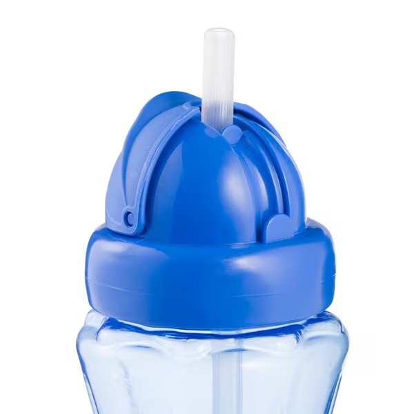 Kruidvat 6+M geriamasis puodelis su šiaudeliu, mėlynas, 300 ml