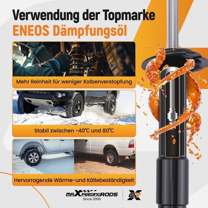 2x Servicekit voor schokdemperlagers voorzijde, geschikt voor BMW 5 E60 E61 2001-2010