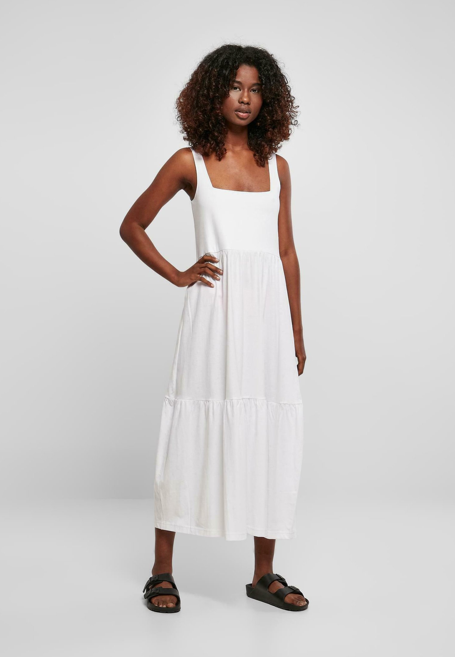 Urban Classics 7/8 LENGTH VALANCE SUMMER - Sukienka z jerseyu - biała