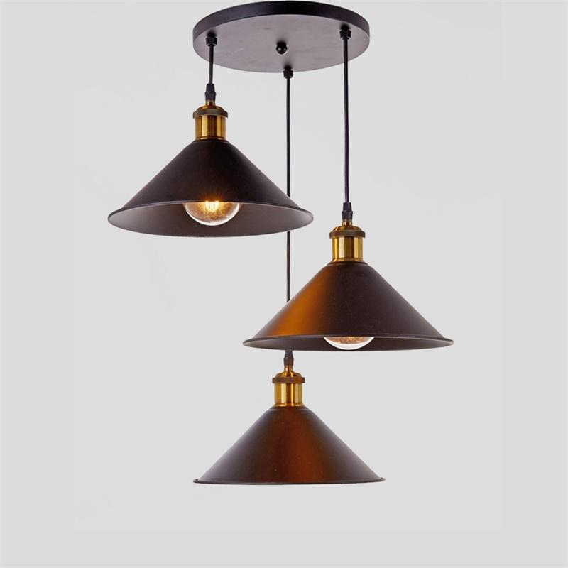 Industrielle lysekroner lampe hjemdekorasjon belysning 3 hoder nordiske lysekroner armaturer for spisestue bar kafé loftslampe