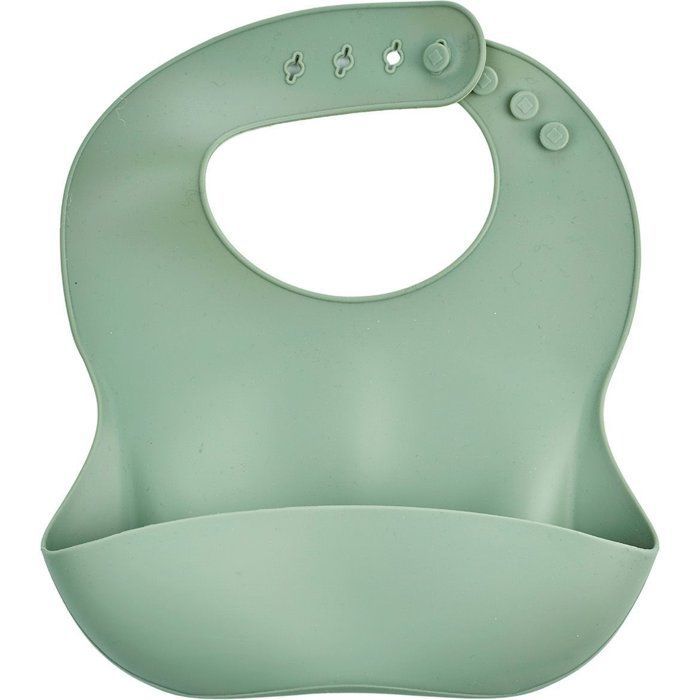 Silikoninen ruokalappu - THERMOBABY - Siepparilla - Kaktusvihreä