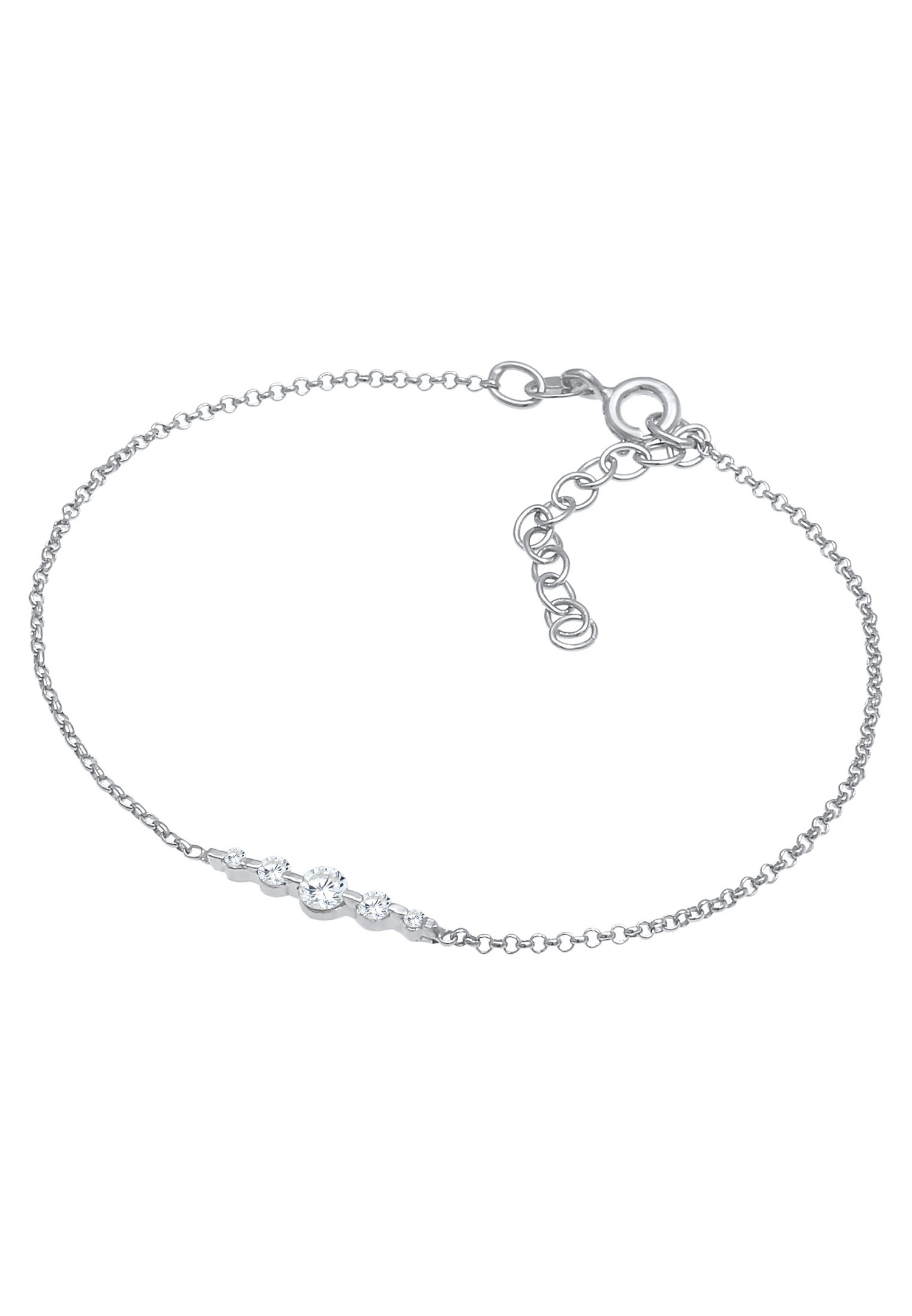 Elli Femmes Classique Étincelant Réglable avec Cristaux de Zirconium en Argent Sterling 925