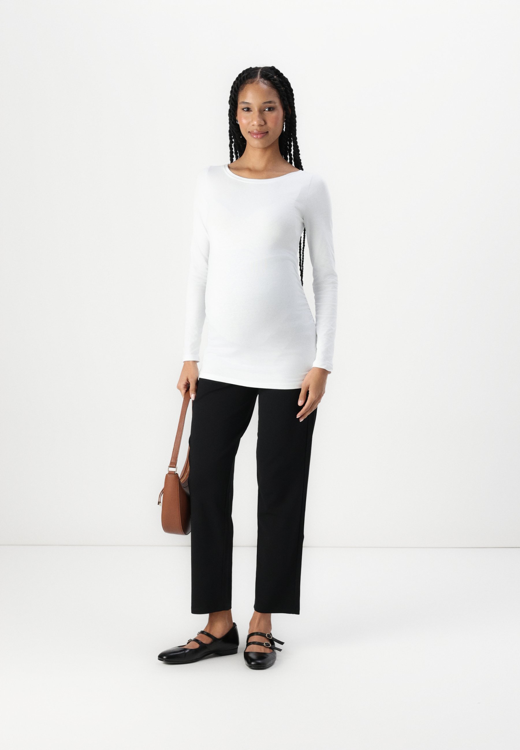 Anna Field MAMA Lot de 3 - Haut à manches longues - blanc/bleu foncé denim/blanc cassé
