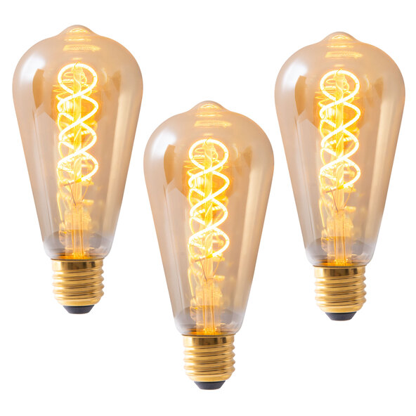 Bec LED Dilly Ø 6,4 cm E27 4 W, set de 3