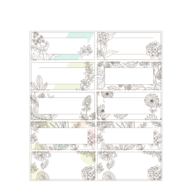 Etiquettes vierges petit format (lot de 10)