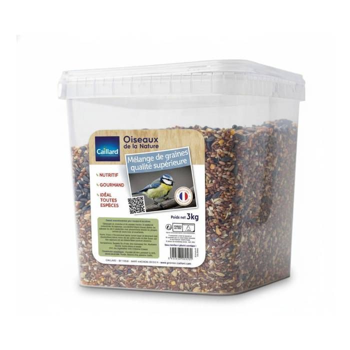 Graines Seau Mélanges de graines Qualité Supérieure 3 kgs pour oiseaux de la nature-