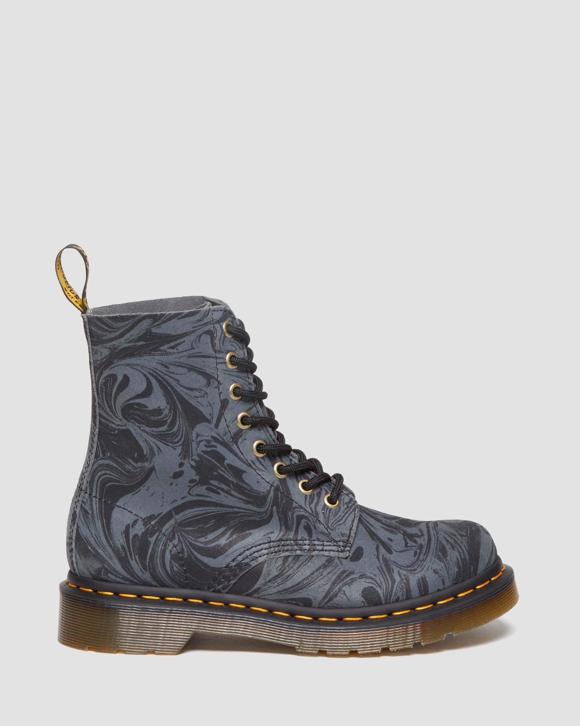 1460 Pascal Marbled Suede Lace Up Boots
