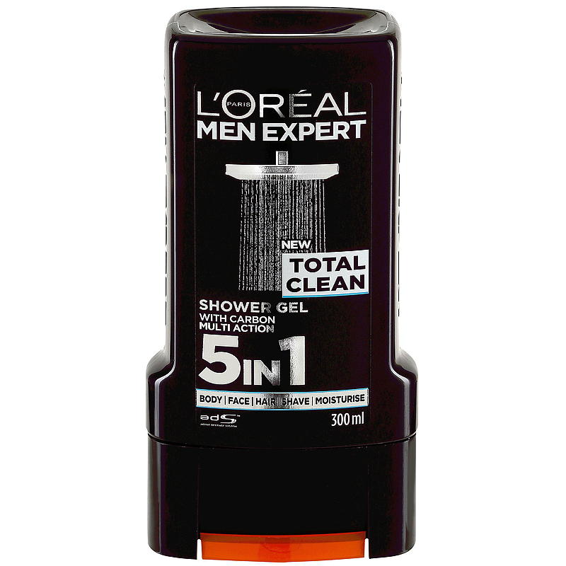Loreal Duschtvål Men Expert 300 ml, Total Clean