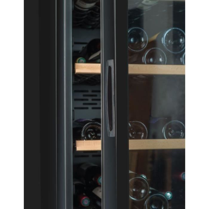 Wine cellar for aging - LA SOMMELIERE - CTVNE147 - 147 bottles - Glass door - Energy class G - 54.5 x 60.4 x 167.4 cm - Black