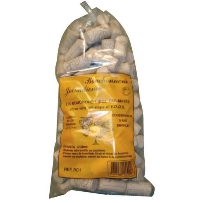 Rolhas cilíndricas JOCONDI CORKS, seladas x100 - 45x24 mm