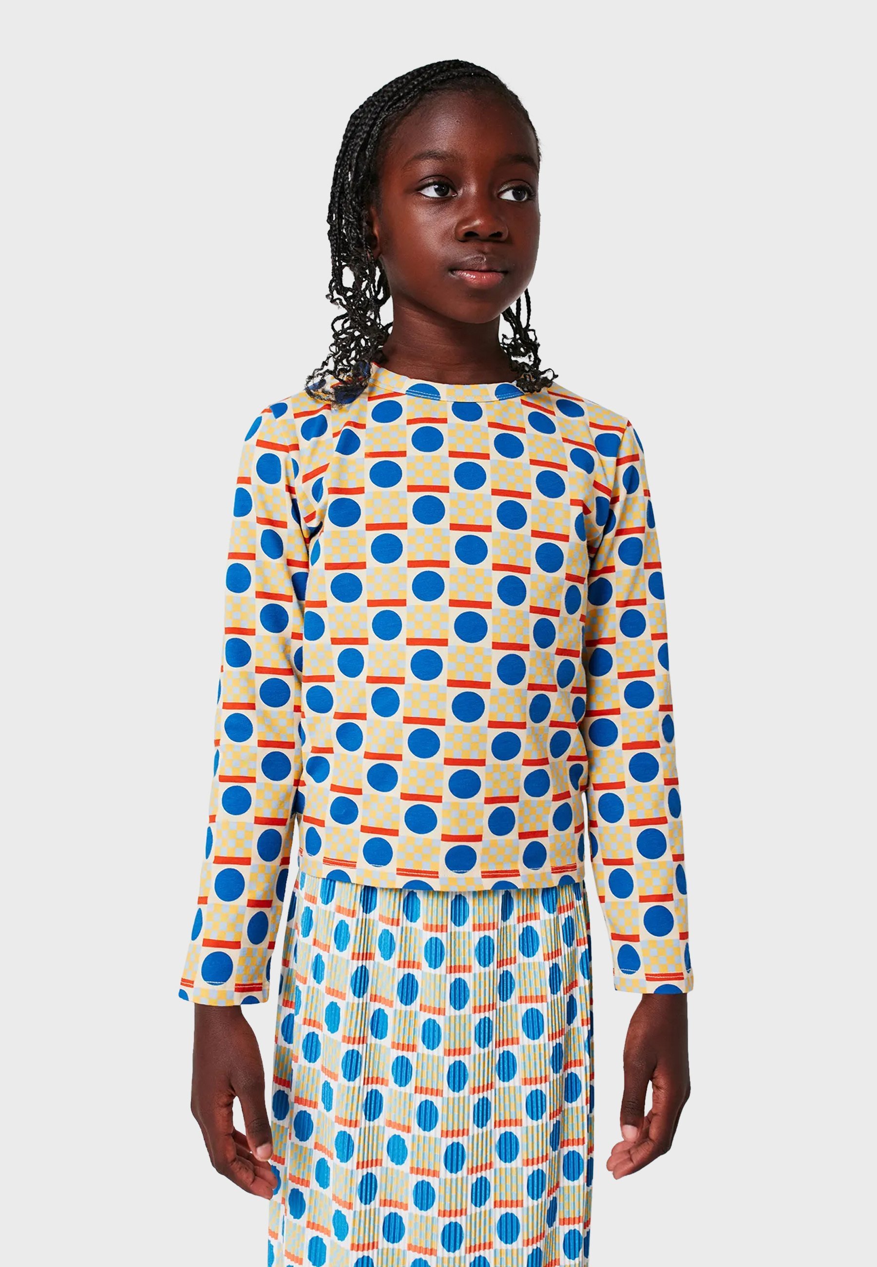 Bobo Choses Langarmshirt mit geometrischem Muster, Unisex - Blau