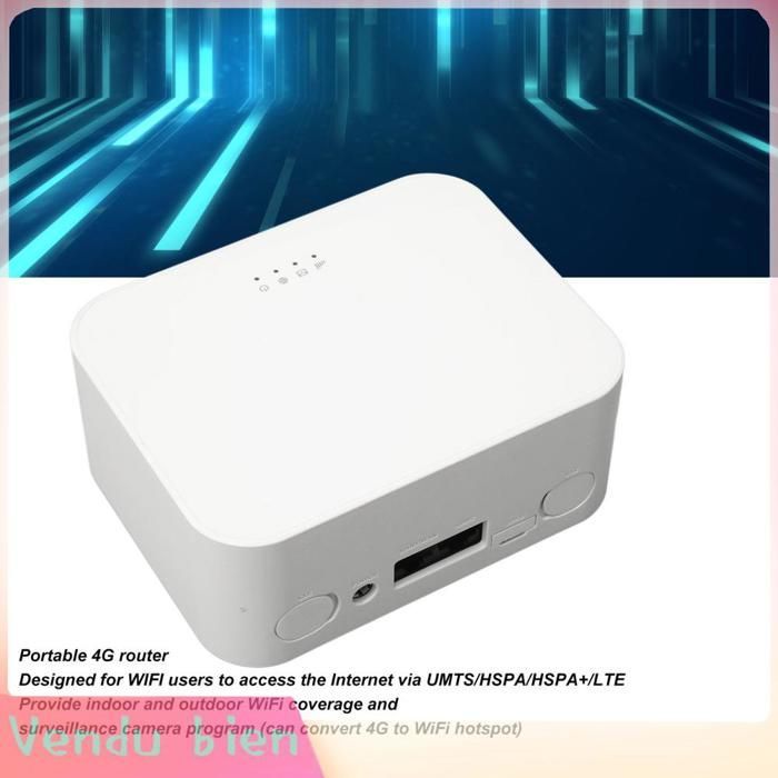 Garosa 4G LTE WiFi-router met simkaartsleuf, 2,4G/5G, dubbele antennepoorten, WAN/LAN-poort, computerpoort, EU-stekker.