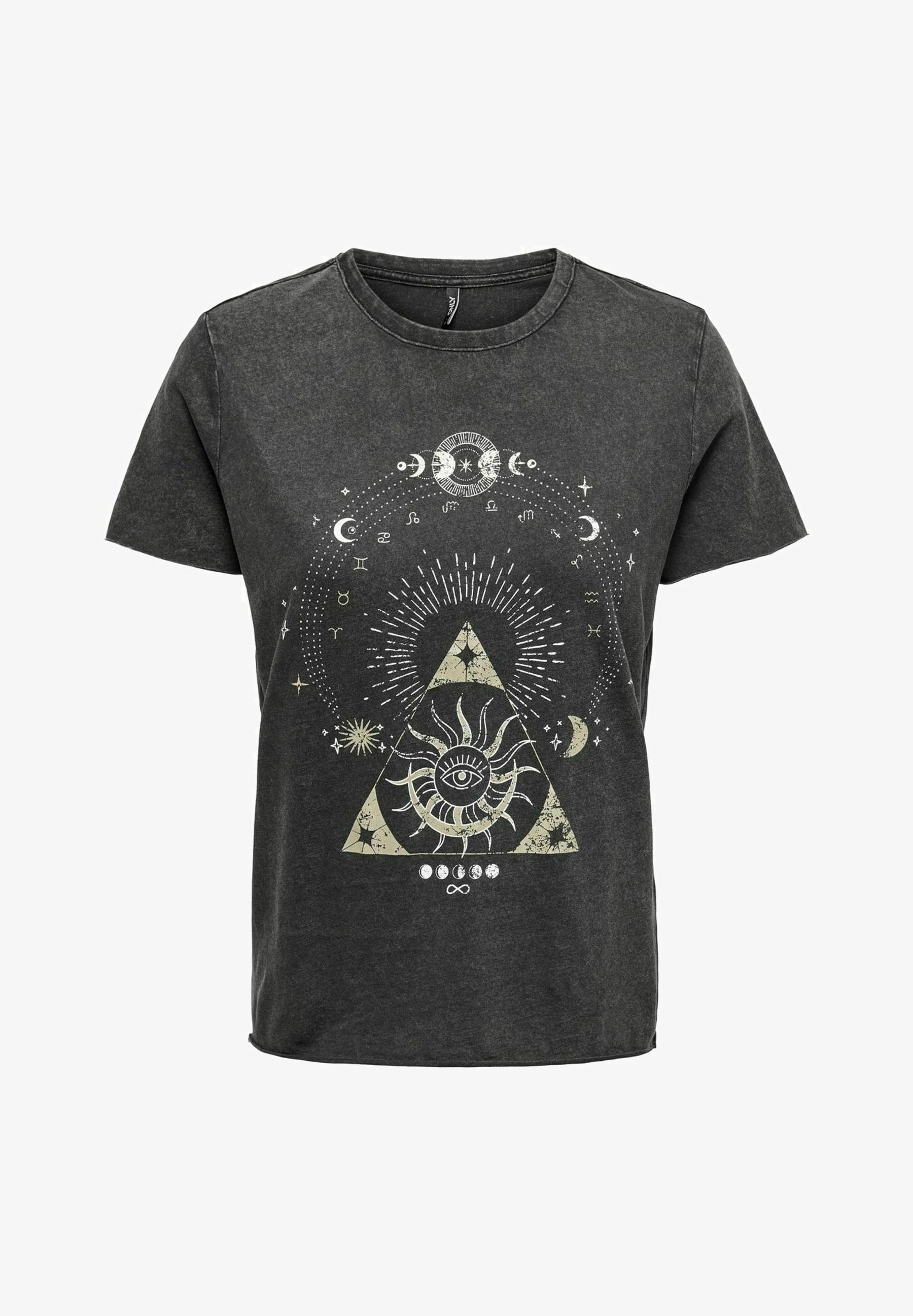 ONLY ONLLUCY LIFE REG S/S JRS NOOS - T-shirt met print - zwart