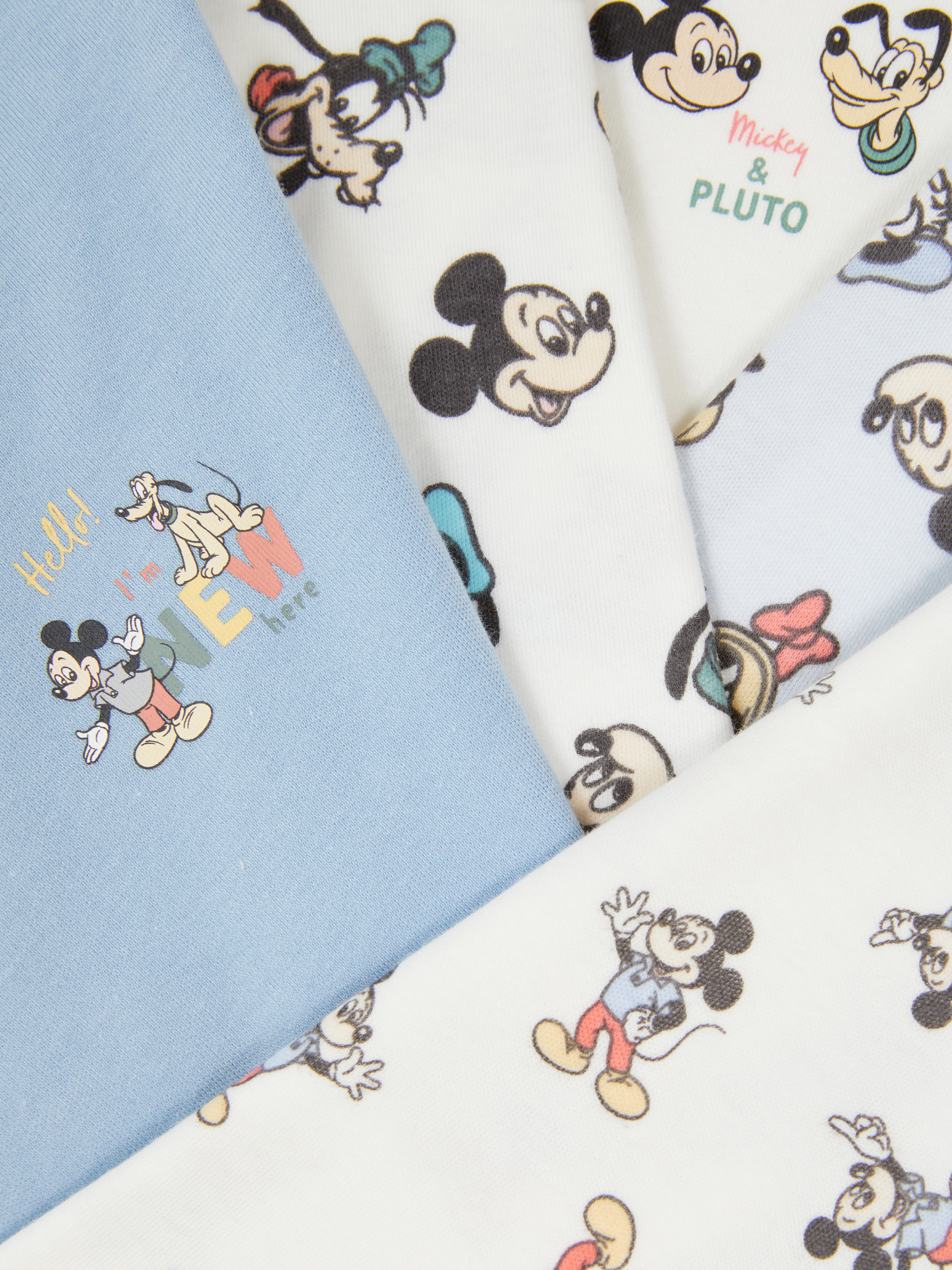 Rompertjes Disney, set van 5 Deze rompertjes met lange mouwen worden opgevrolijkt door klassieke Disneyfiguren