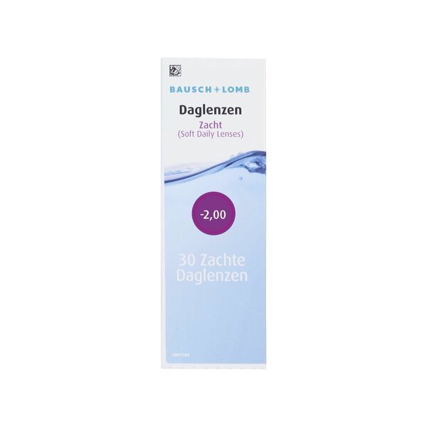 Bausch + Lomb -2.00 Meka dnevna kontaktna sočiva<br>Medicinski proizvod - 30 komada