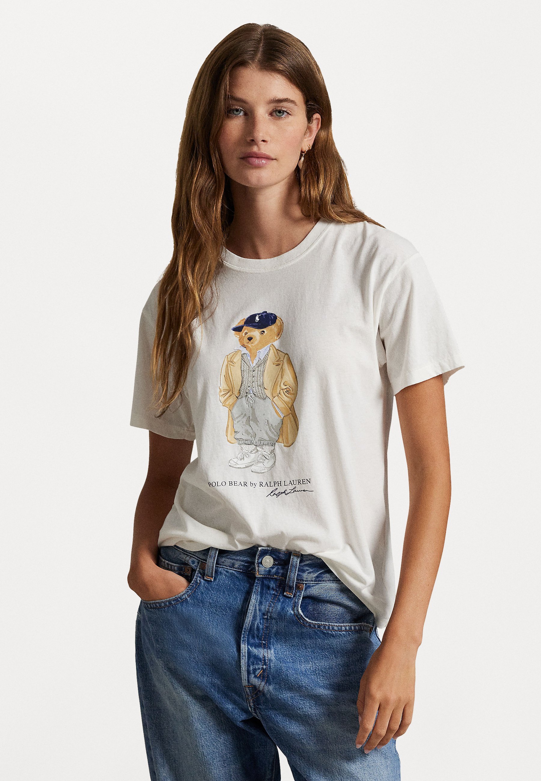 Polo Ralph Lauren POLO BEAR KATOENEN JERSEY T-shirt - T-shirt met print - nevis