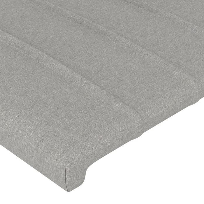 Tête de lit - vidaXL - 2 pcs - Gris clair - Tissu durable - Hauteur réglable