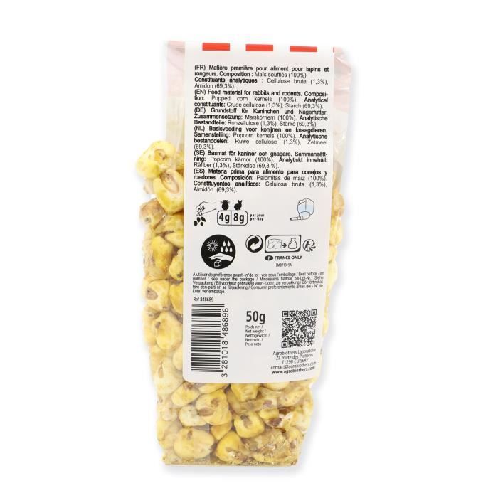 AIME Golosinas de maíz inflado para conejos y roedores - 50 g